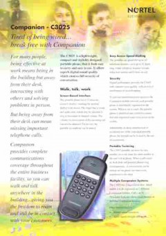 Буклет NORTEL Companion C3025, 55-1495, Баград.рф